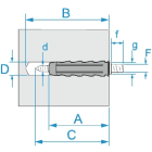 BM - TASSELLO NY SUPER V8 TESTA FIL. + VITE F0093