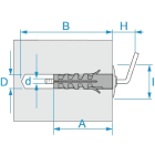 BM - TASSELLO NY TN 9 GANCIO CORTO F0361