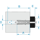 BM - TASSELLO ACCIAIO TM 8 A VITE F0411