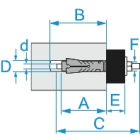 BM - TASS. ACCIAIO TMN 8 ASTA+DADI