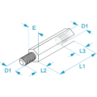 BM - DISTANZIALE IN ACCIAIO H30MM M4 QSMS030M4