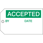 BRADY - TAG-E ACCEPTED-75X150MM - 10 PEZZI