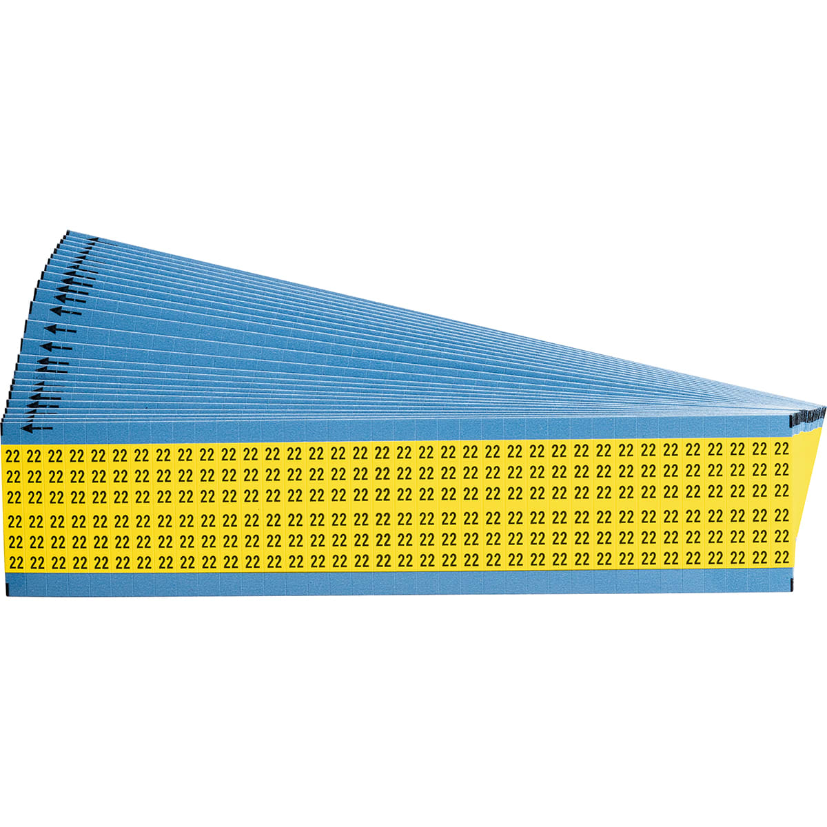 BRADY - WM-22-YL - 900 etichetta fogli di marcafili numeri pieni su sfondo colorato.