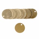 BRADY - BLANK BRASS VALVE TAG 1.5 DIA. - 25 PEZZ