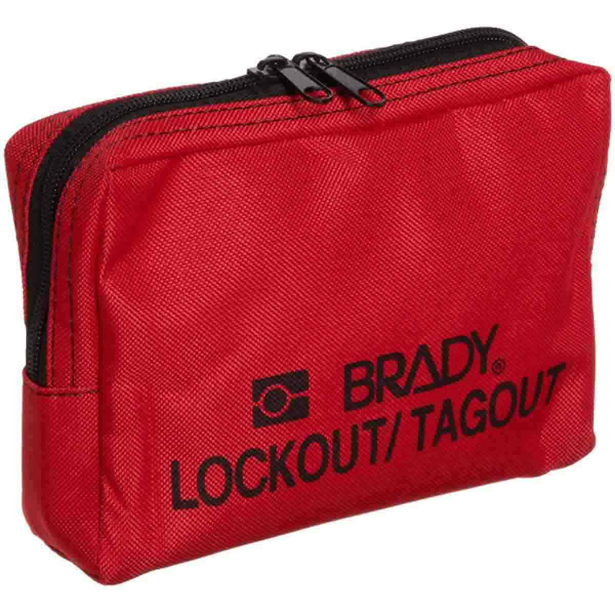 BRADY - LOCKOUT BELT POUCH RED 5X7 - 1 PEZZI
