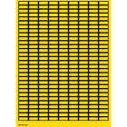 BRADY - WOB-820-G.O.R. 6750 Etichetta scrivibile vuota in fogli giallo senza bordo.