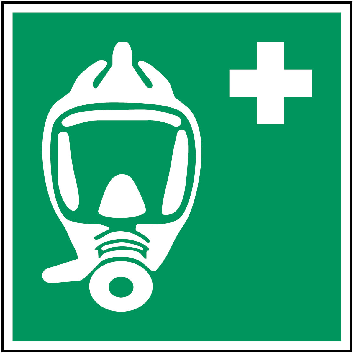 BRADY - Segnale per evacuazioni di emergenza ISO 7010 - Autorespiratore 148x148mm