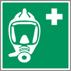 BRADY - Segnale per evacuazioni di emergenza ISO 7010 - Autorespiratore 148x148mm