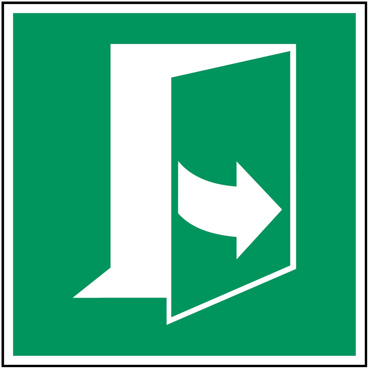 BRADY - E057NT-SA-200X200-1-B Segnale aprire porta, tirare lato sinistro ISO 7010.