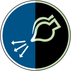 BRADY - Attivazione impianto aerazione procedura lancio mare ISO 7010 - M/M044/NT-SA-PHOLUMC-DIA150/1-B - 1 SEGN.