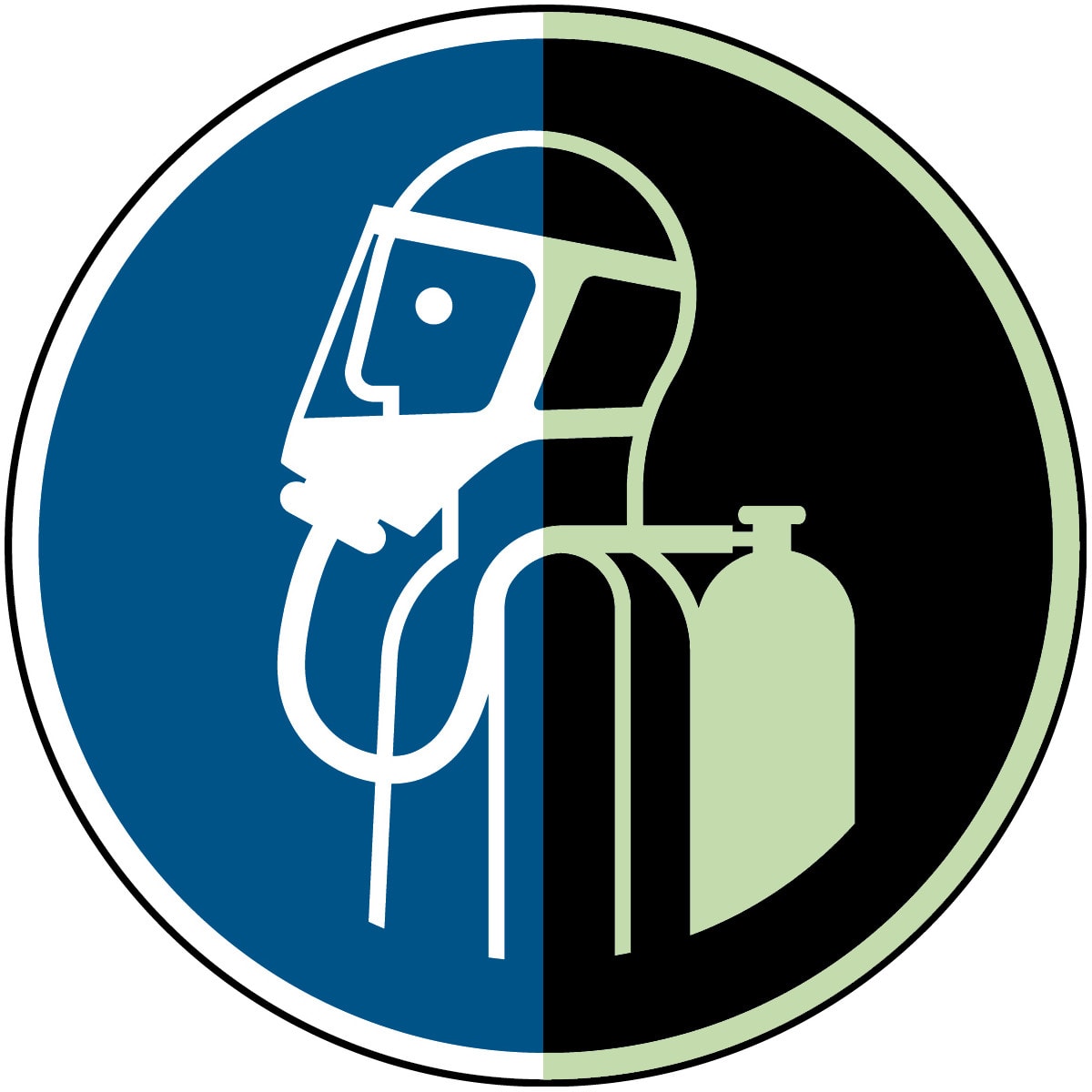 BRADY - M047 NT PP PHOLUMB DIA100 1 SEGN Usare autorespiratori ISO 7010.