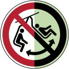 BRADY - P/P038/NT-SA-PHOLUMC-DIA200/1-B - 1 segnale non dondolare la sedia - ISO 7010.