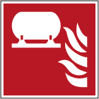 BRADY - Segnale fisso - ISO 7010 per impianto antincendio.