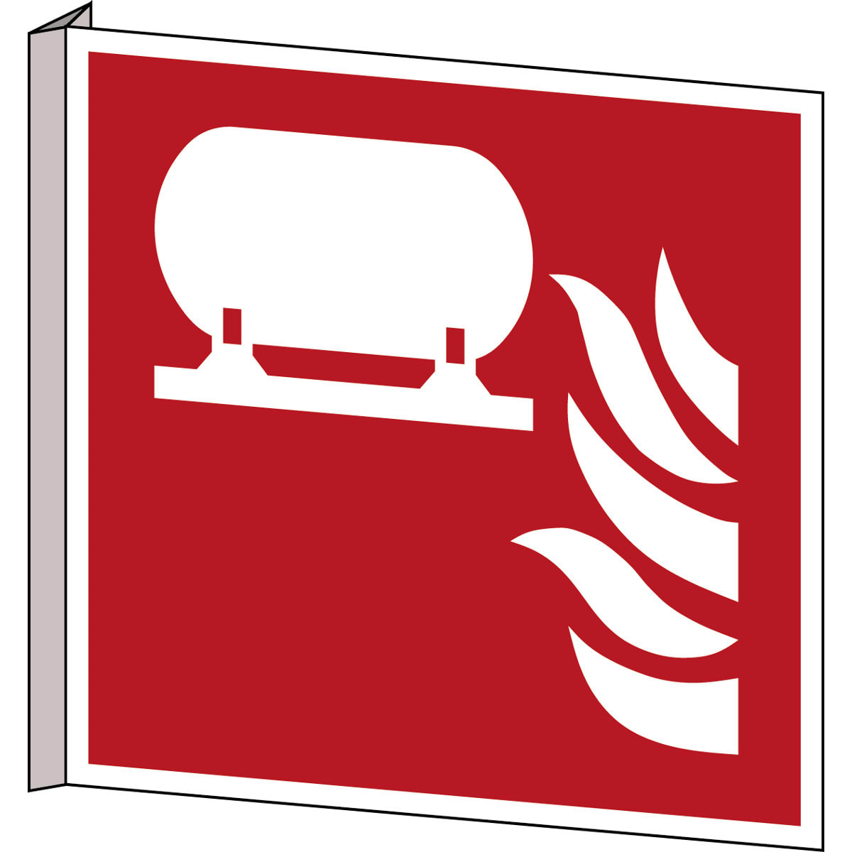 BRADY - Segnale fisso antincendio - ISO 7010, 150x150 mm.