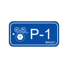 BRADY - Targhetta per fonti di energia pneumatiche 75x38mm PP 25 TAG.