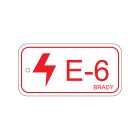 BRADY - Energy Tag E 6 75x38mm PP 25 targhetta per fonti di energia elettriche.