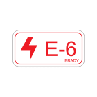 BRADY - Energy Tag E 6 75x38mm SA 5 Etichetta per fonti di energia elettriche.