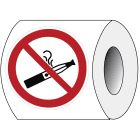 BRADY - Segnaletica divieto rotolo - Vietato fumare sigarette elettroniche 50/250 diametro 250