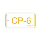 BRADY - Energy Tag CP 6 75x38mm PP 25 targhetta per fonti di energia quadri di controllo.