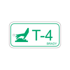 BRADY - Targhetta per fonti di energia termiche 75x38mm PP/25 - 25 TAG.