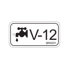 BRADY - Energy Tag V 12 75x38mm PP 25 Targhetta per fonti di energia valvole.