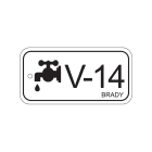 BRADY - Targhetta per fonti di energia - valvole - ENERGY TAG V 14 75X38MM PP 25 - 25 TAG.