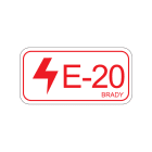 BRADY - Energy Tag E 20 75x38mm SA 5 Etichetta per fonti di energia elettriche.