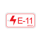 BRADY - Energy Tag E 11 75x38mm PP 25 Targhetta per fonti di energia Quadri di comando.