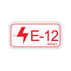 BRADY - Energy Tag E 12 75x38mm PP 25 Targhetta per fonti di energia Quadri di comando.