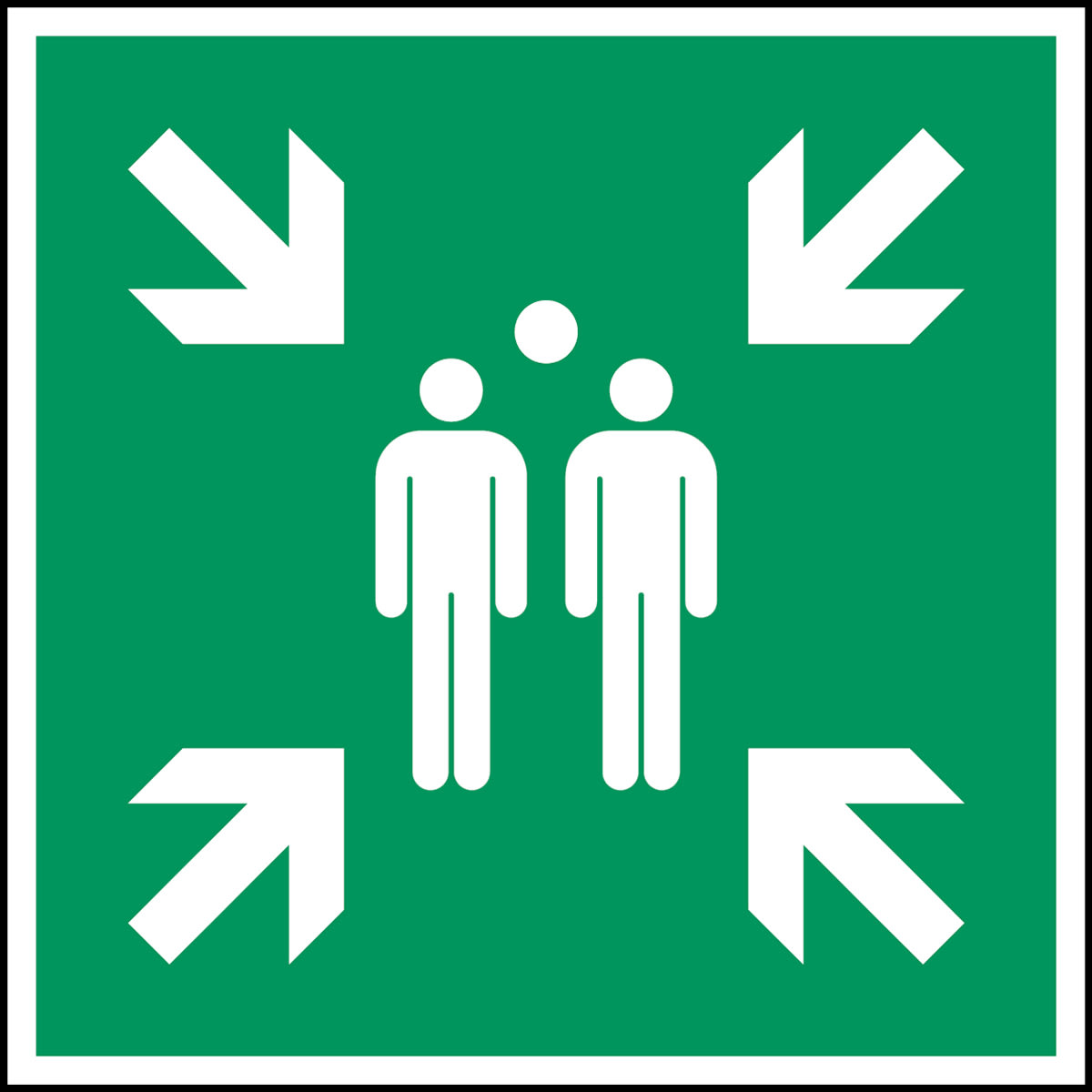 BRADY - Punto di ritrovo ed evacuazione - ISO 7010 - 1 Segnale.
