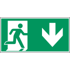 BRADY - Uscita di emergenza a destra - Segnaletica di sicurezza 400x200mm - 1 SEGNAL.
