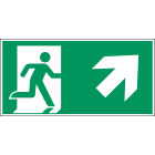 BRADY - E002 A45 NT-PP-297X148 1 SEGNALE Uscita di emergenza a destra ISO 7010.