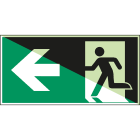 BRADY - Segnaletica - 1 segnale di uscita di emergenza a sinistra ISO 7010.