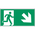 BRADY - Uscita di emergenza a destra - ISO 7010 - 1 segnal.