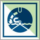 BRADY - MIMO207-PP-PHOLUMC-150X150/1-B - 1 SEGN sganciare nella procedura di lancio in mare omi.