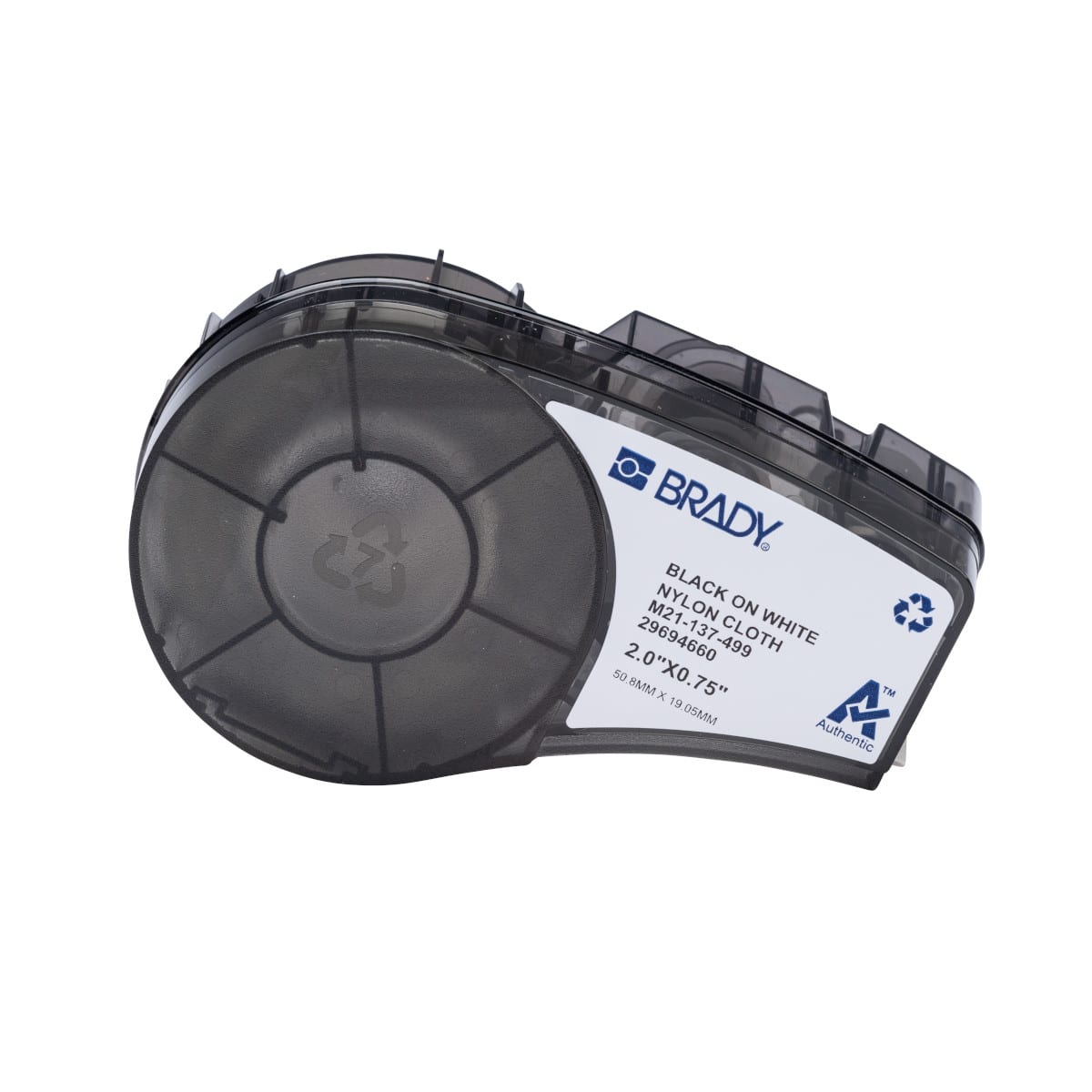 BRADY - Etichette in tessuto di nylon 0.75 x 2 per stampanti portatili M210 e M211.