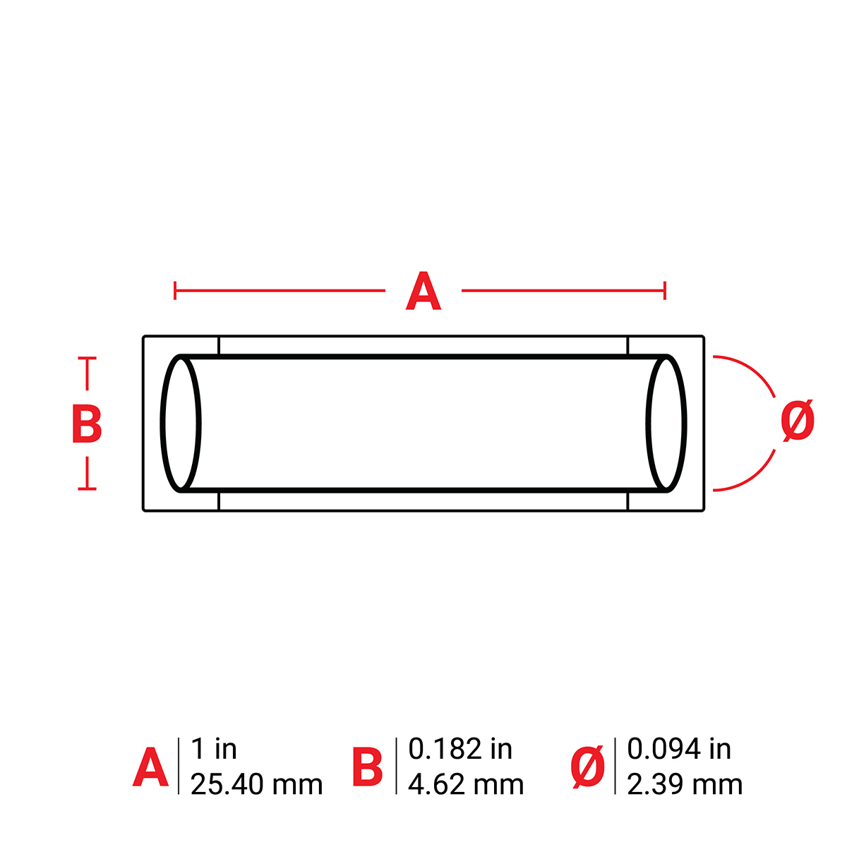 BRADY - Sleeve 0.094 Dia RD 1 RL/100 - 100 Segna