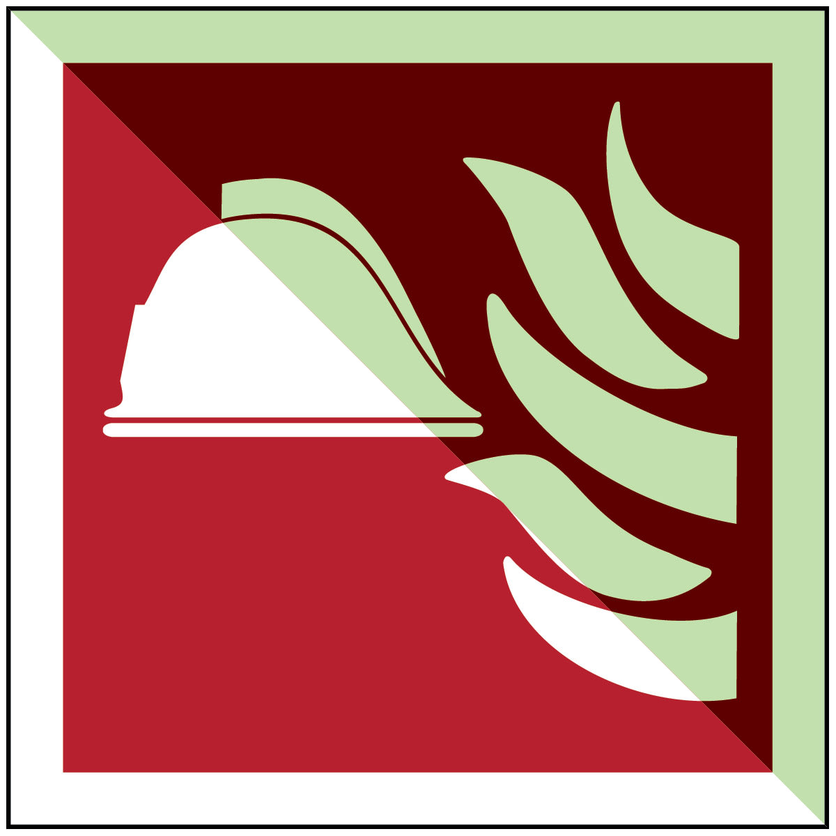 BRADY - Raccolta di attrezzature antincendio - F/IMO405-PP-PHOLUMC-150X150/1-B - 1 SEGN.