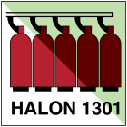 BRADY - Batteria bombole halon 1301 - IMO - 1 SEGN - OMI.