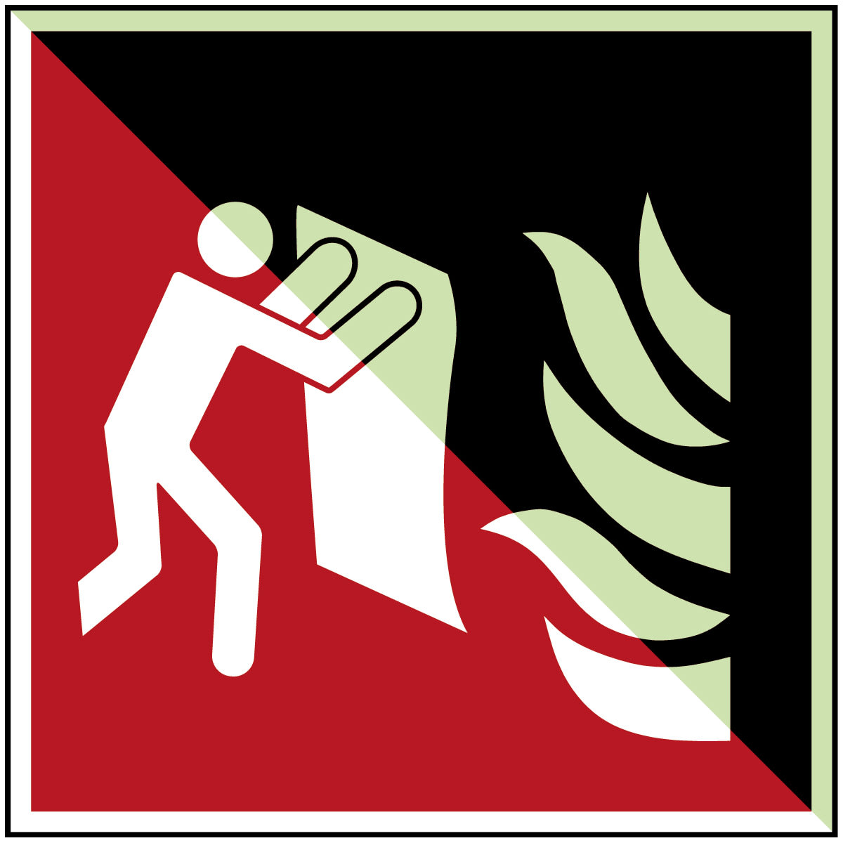 BRADY - Segnaletica - 1 segnale antincendio di sicurezza ISO7010.