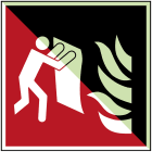 BRADY - Segnaletica - 1 segnale antincendio di sicurezza ISO7010.