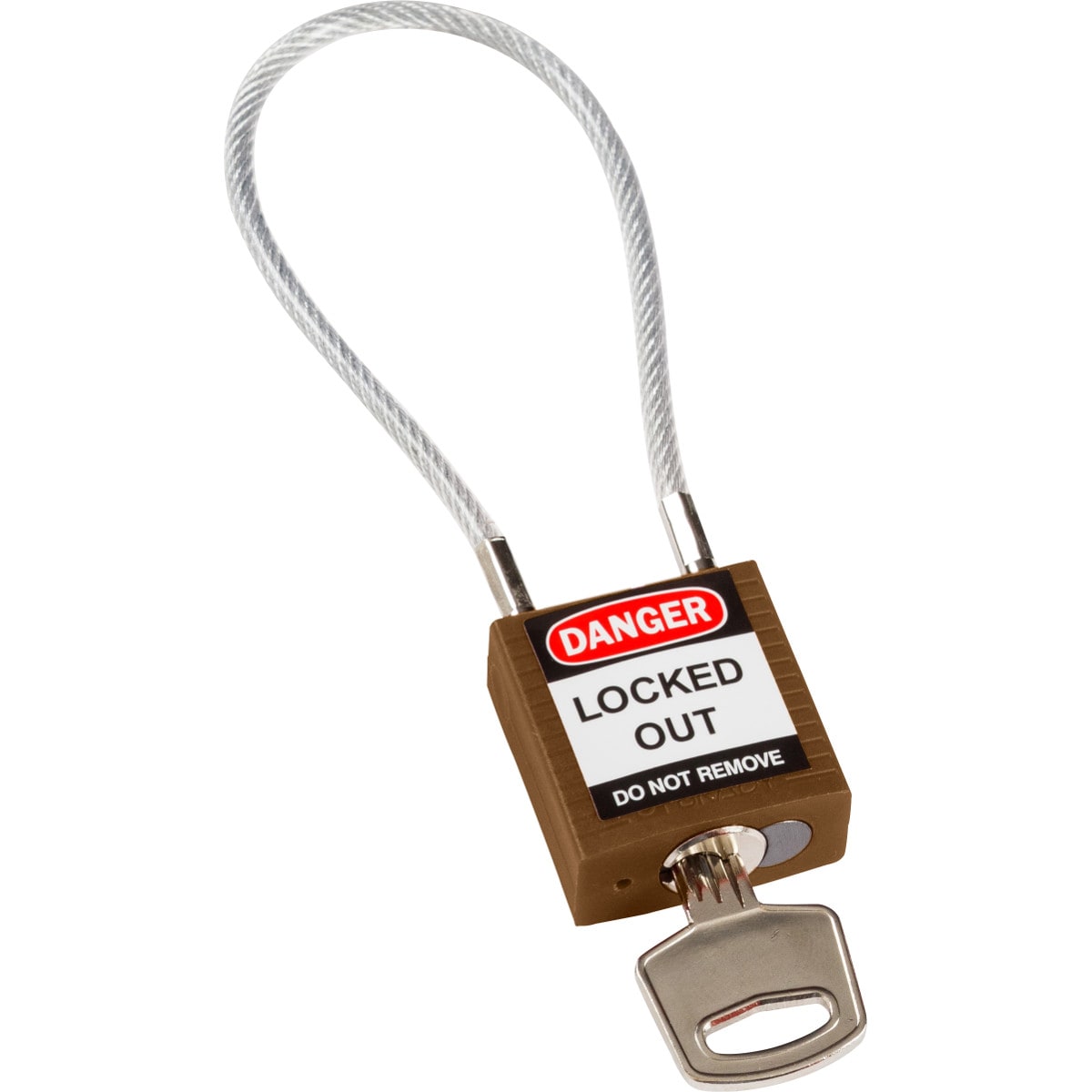 BRADY - COMPACT CABLE PADLOCK BROWN 20 - 1 PEZZI