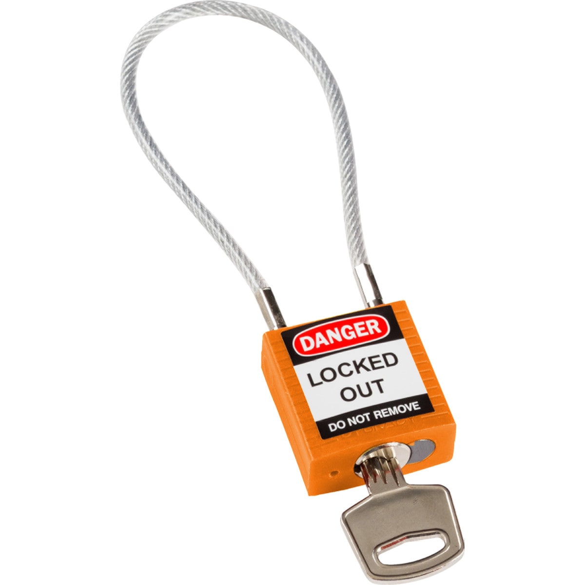 BRADY - COMPACT CABLE PADLOCK ORANGE 2 - 1 PEZZI