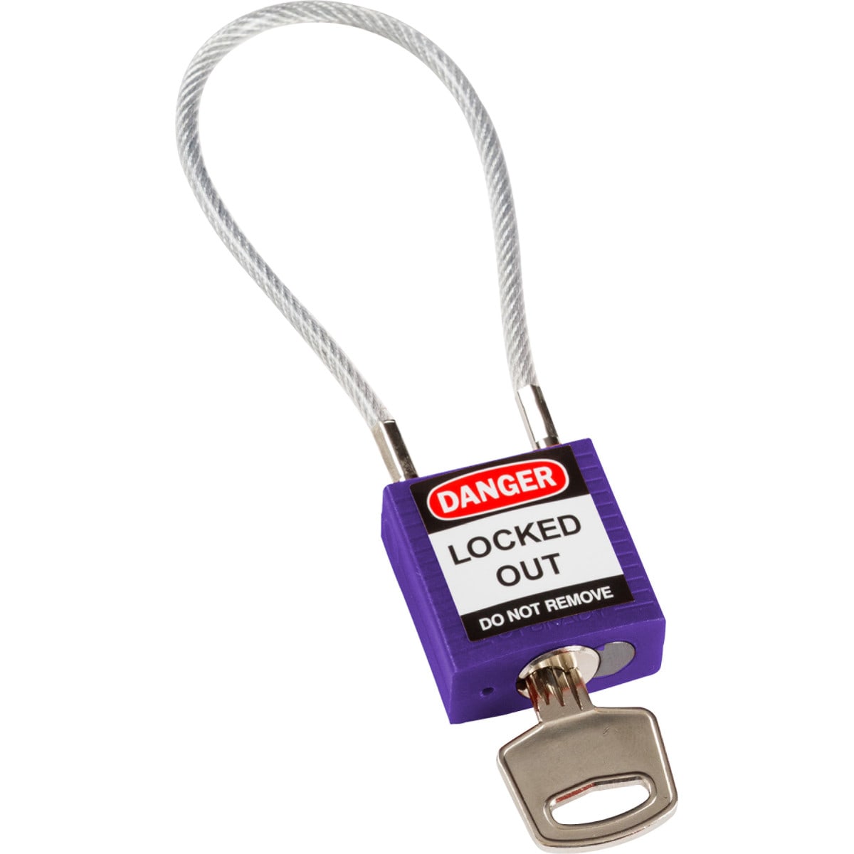 BRADY - COMPACT CABLE PADLOCK PURPLE 2 - 1 PEZZI