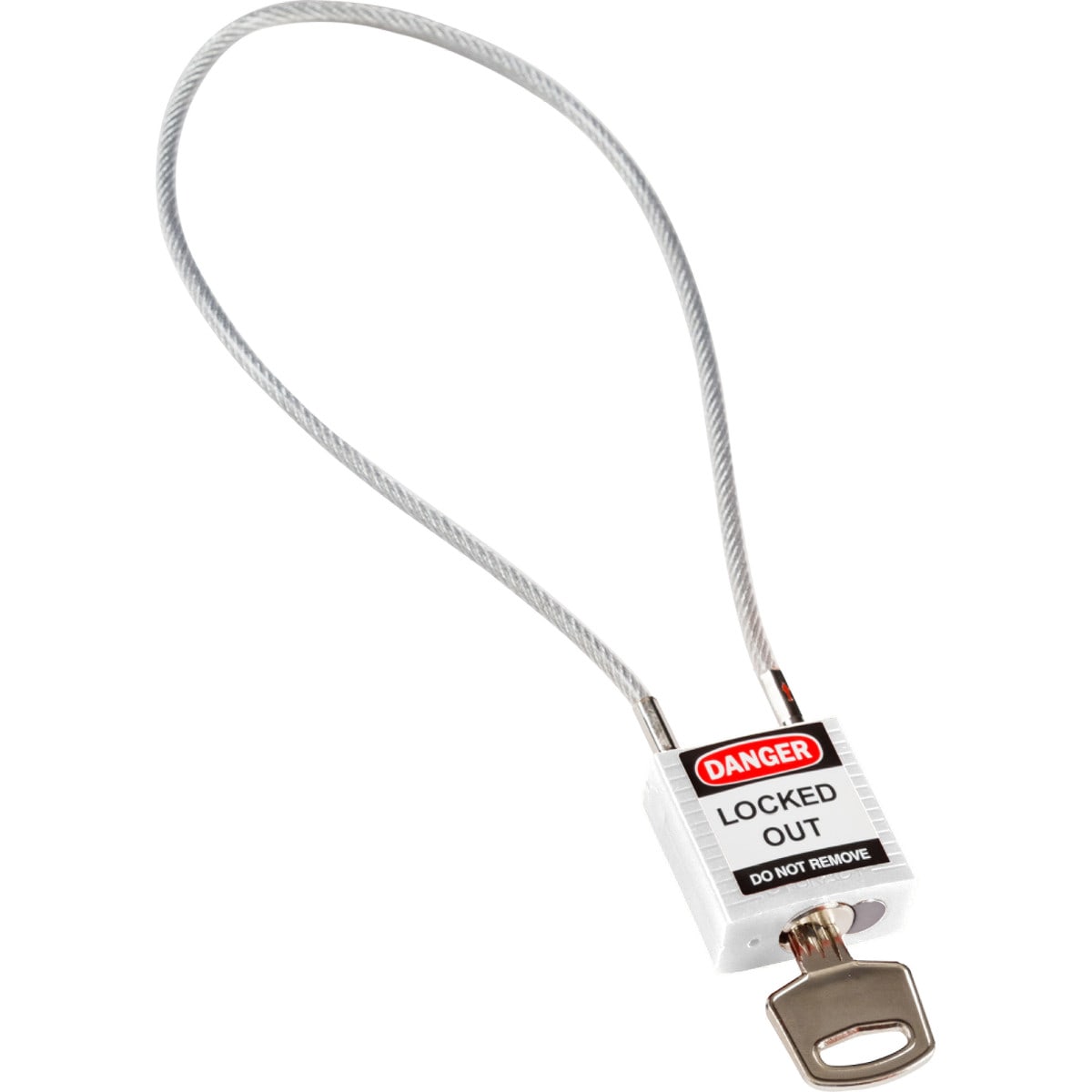BRADY - COMPACT CABLE PADLOCK WHITE 40 - 1 PEZZI
