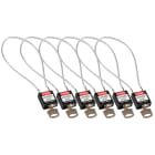 BRADY - Lucchetto - 6 pezzi di sicurezza compatti con cavo.
