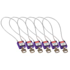 BRADY - Lucchetto - 6 pezzi di sicurezza compatti con cavo.