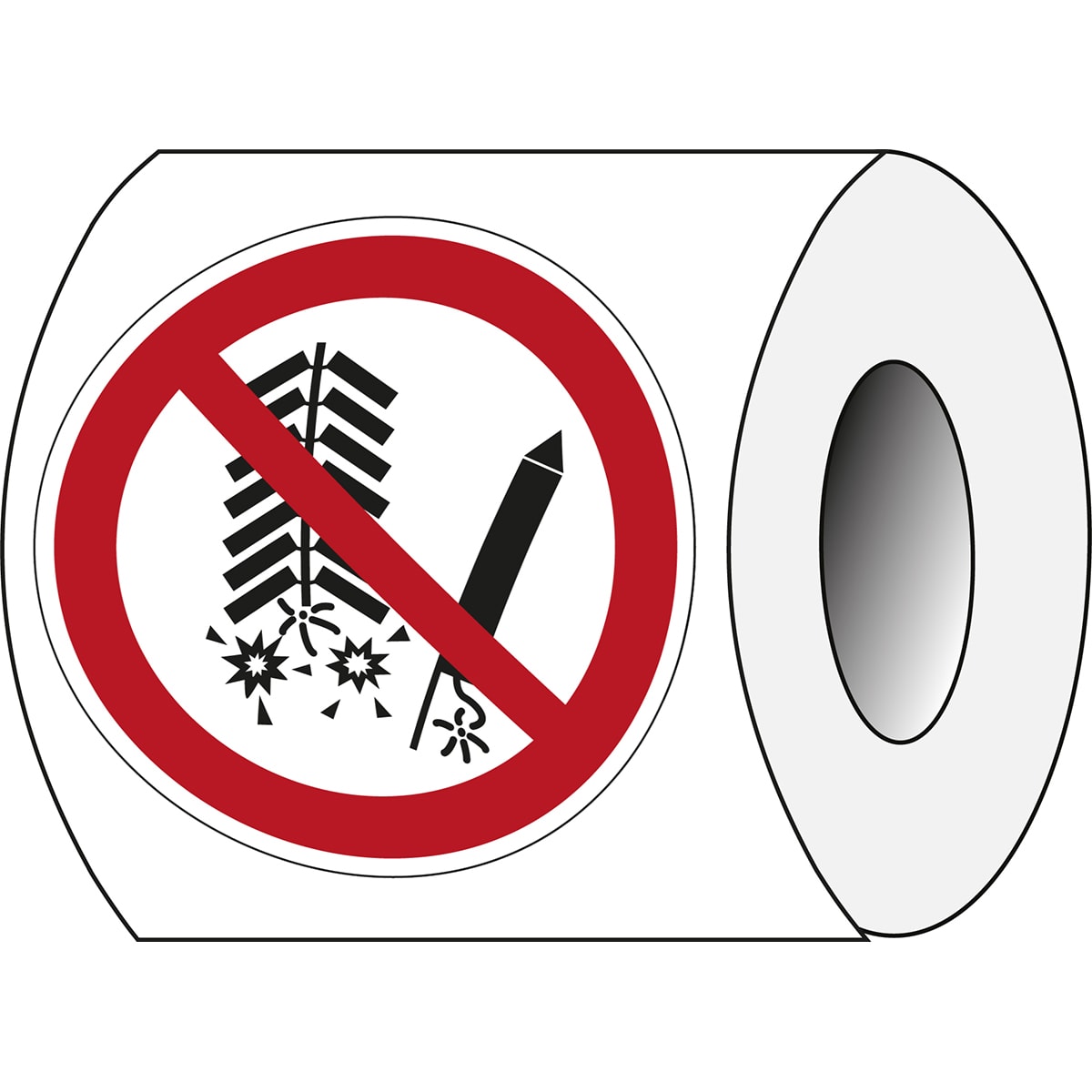 BRADY - Segnaletica di sicurezza ISO - Vietato accendere fuochi d'artificio - P/P040/NT/PE-DIA100-250