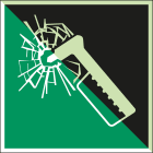 BRADY - Segnaletica di sicurezza ISO - Martello frangivetro 150x150 - 1 SEGNA.