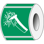 BRADY - Segnaletica di sicurezza ISO - Martello frangivetro 500x500mm - 1 SEGNALE.